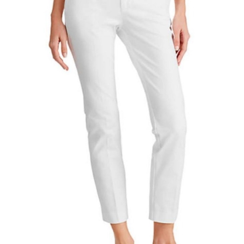 Lauren Ralph Lauren White Ankle Cropped Jeans Pants